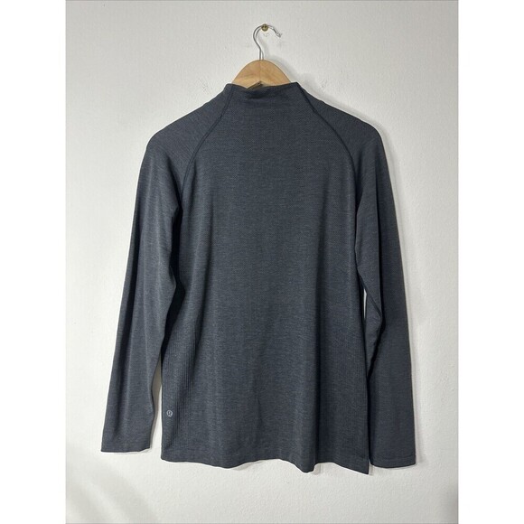 Lululemon Metal Vent Tech Sz M 1/2 Zip Pullover Long Sleeve Graphite Grey/ Black - Picture 4 of 6